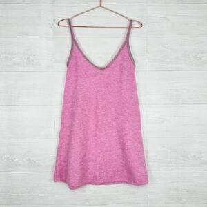 Zara Wool Alpaca Blend Mini Dress Size S Pink Embellished Straps Coquette‎ Twee